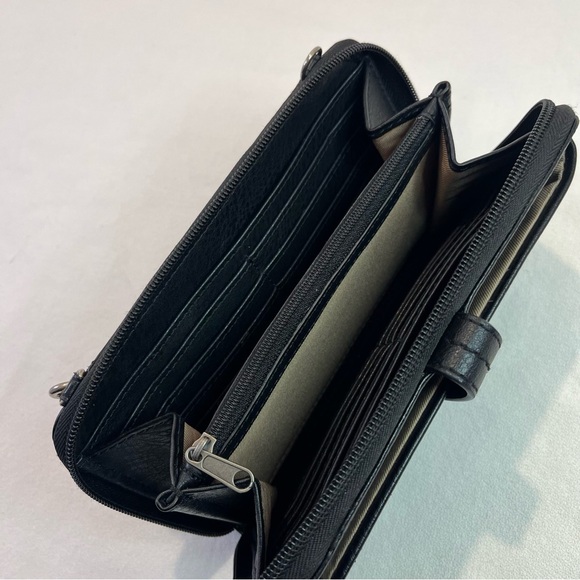 The Sak Embossed Black Leather Large Wallet - Picture 6 of 11